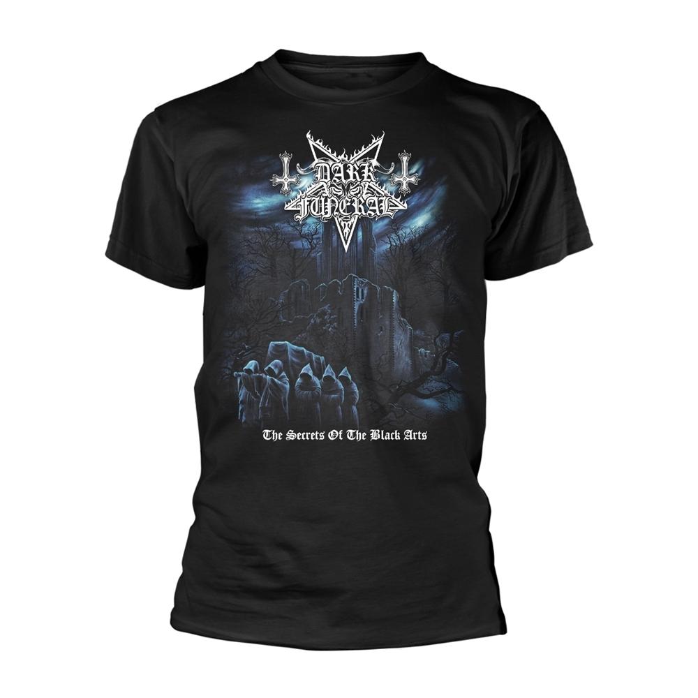 Black - Front - Dark Funeral Unisex Adult The Secrets Of The Black Arts Back Print T-Shirt
