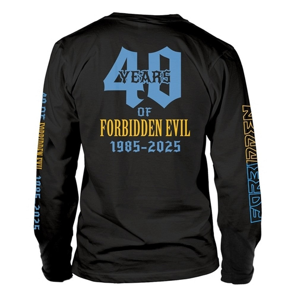 Black - Back - Forbidden Unisex Adult 40 Years Of Evil Long-Sleeved T-Shirt