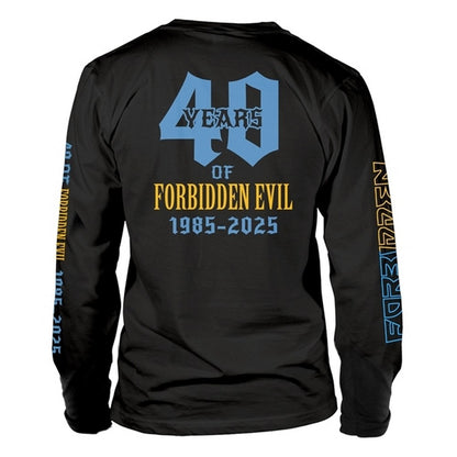Black - Back - Forbidden Unisex Adult 40 Years Of Evil Long-Sleeved T-Shirt