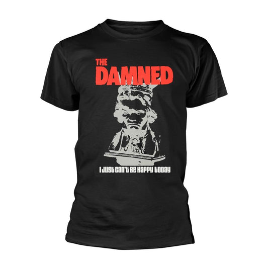 Black - Front - The Damned Unisex Adult I Just Can´t Be Happy Today T-Shirt