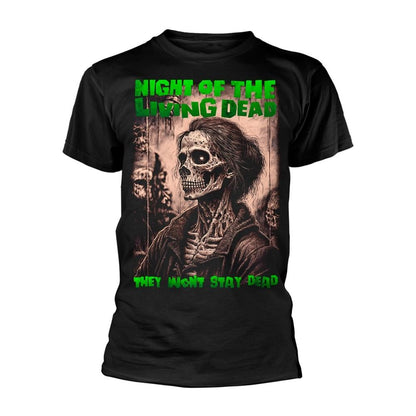 Black - Front - Night Of The Living Dead Unisex Adult Zombie F2 T-Shirt
