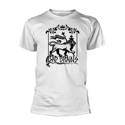 White - Front - Bad Brains Unisex Adult Lion T-Shirt