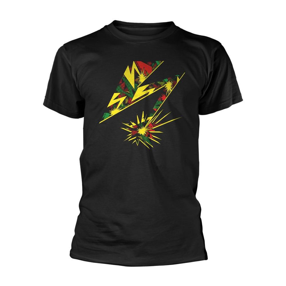 Black - Front - Bad Brains Unisex Adult Camo Bolt T-Shirt