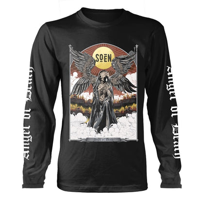 Black - Front - Soen Unisex Adult Angel Of Death Long-Sleeved T-Shirt