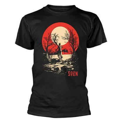 Black - Front - Soen Unisex Adult Redmoon Back Print T-Shirt