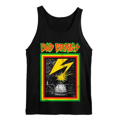 Black - Front - Bad Brains Unisex Adult Logo Tank Top