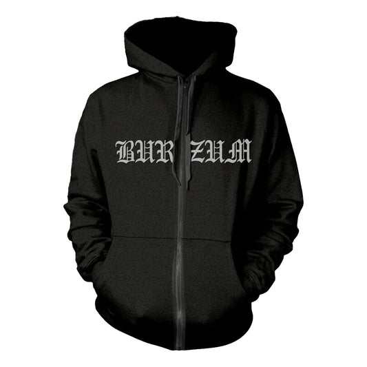 Black - Front - Burzum Unisex Adult Aske 2025 Full Zip Hoodie