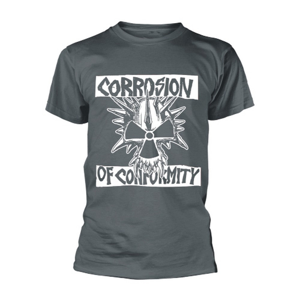 Grey - Front - Corrosion Of Conformity Unisex Adult Skull Logo T-Shirt