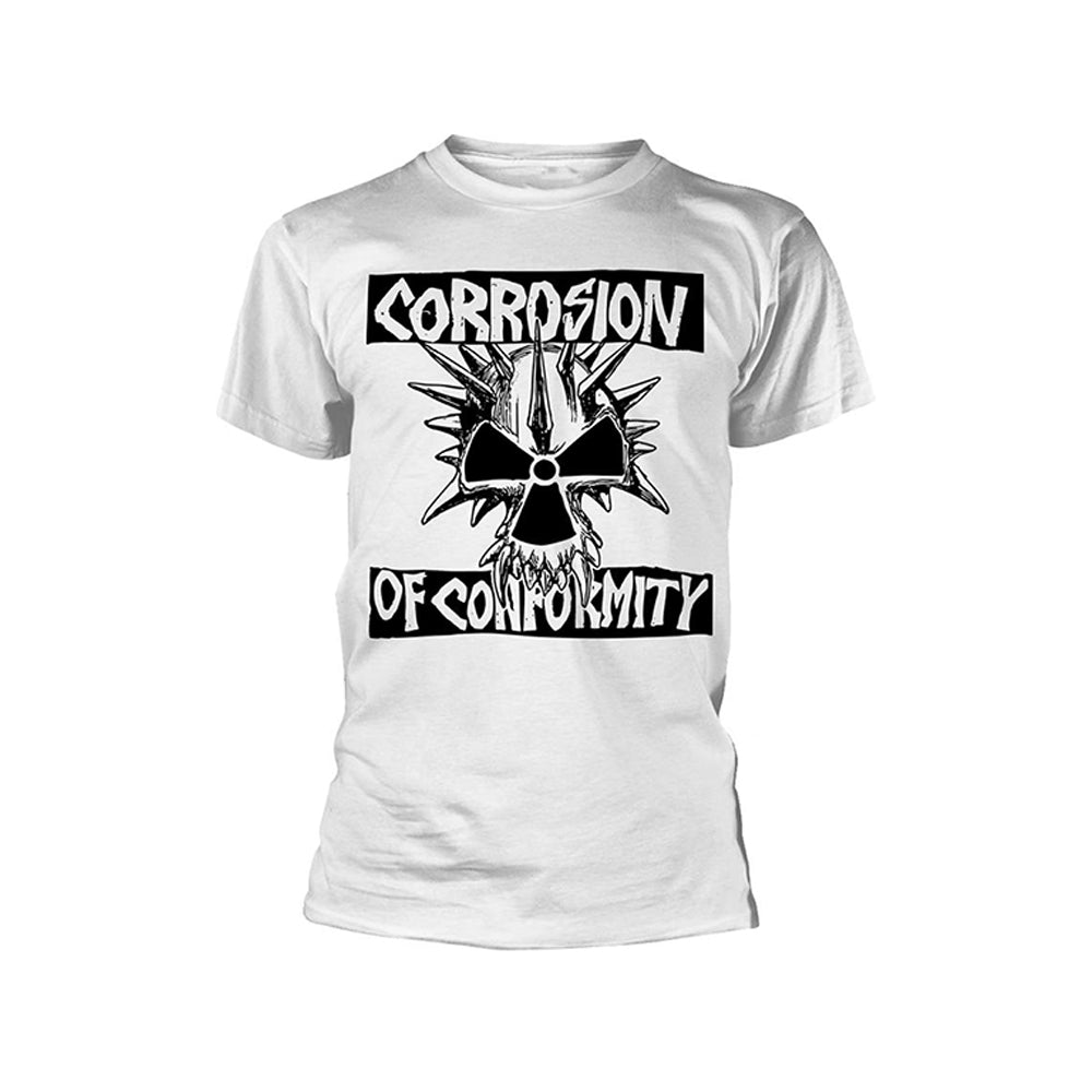 White - Front - Corrosion Of Conformity Unisex Adult Skull Logo T-Shirt