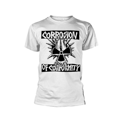 White - Front - Corrosion Of Conformity Unisex Adult Skull Logo T-Shirt