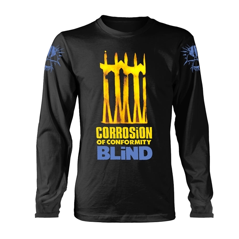 Black - Front - Corrosion Of Conformity Unisex Adult Blind Long-Sleeved Top