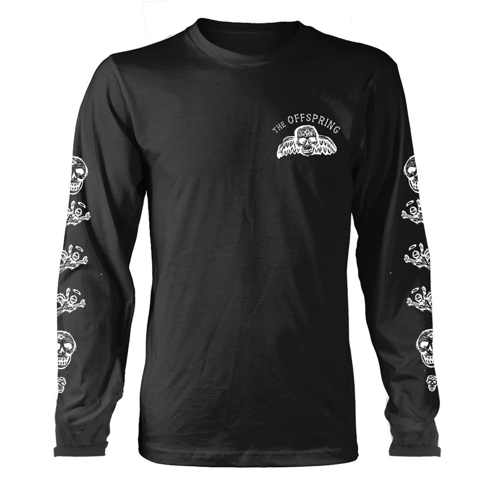 Black - Front - The Offspring Unisex Adult Ixnay On The Hombre Back Print Long-Sleeved T-Shirt