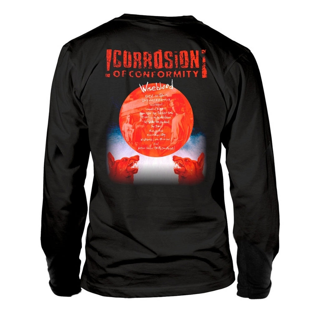 Black - Back - Corrosion Of Conformity Unisex Adult Long-Sleeved T-Shirt