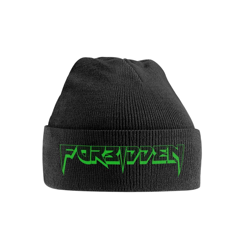 Black-Green - Front - Forbidden Logo Beanie