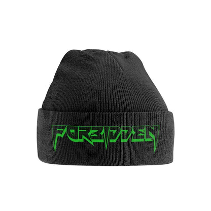 Black-Green - Front - Forbidden Logo Beanie