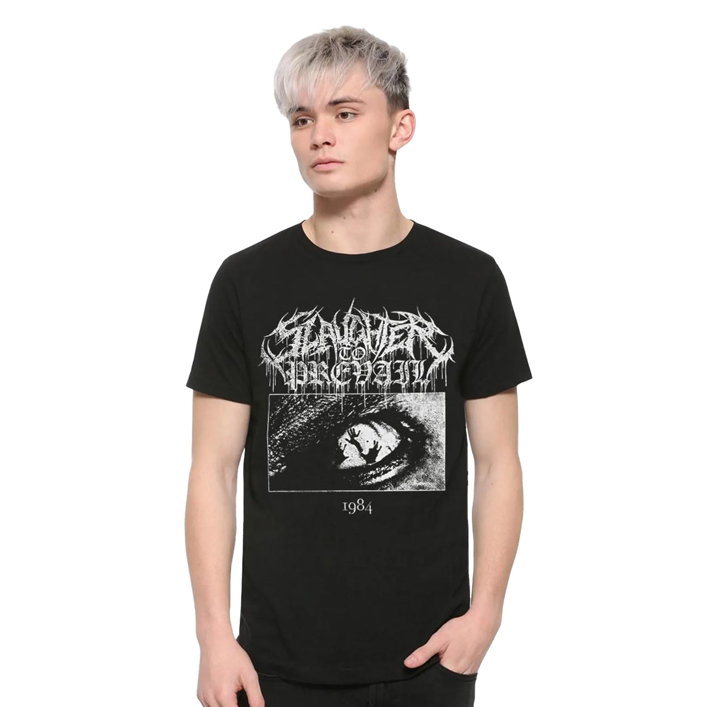 Black - Back - Slaughter To Prevail Unisex Adult 1984 T-Shirt