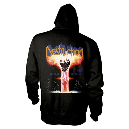 Black - Back - Destruction Unisex Adult Infernal Overkill Full Zip Hoodie