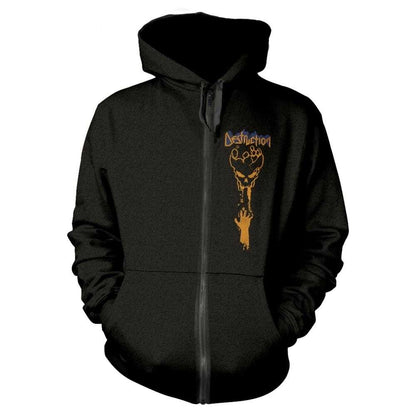 Black - Front - Destruction Unisex Adult Infernal Overkill Full Zip Hoodie