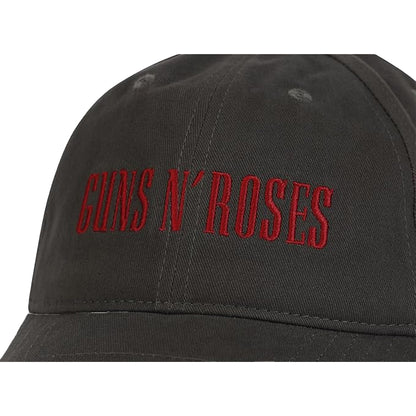 Grey-Red - Lifestyle - Guns N Roses Embroidered Logo Cap