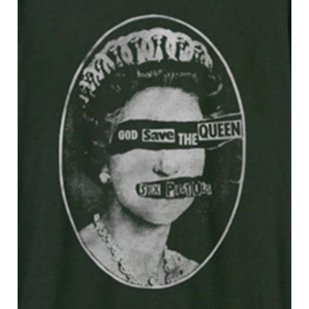 Grey - Side - Sex Pistols Unisex Adult God Save The Queen T-Shirt