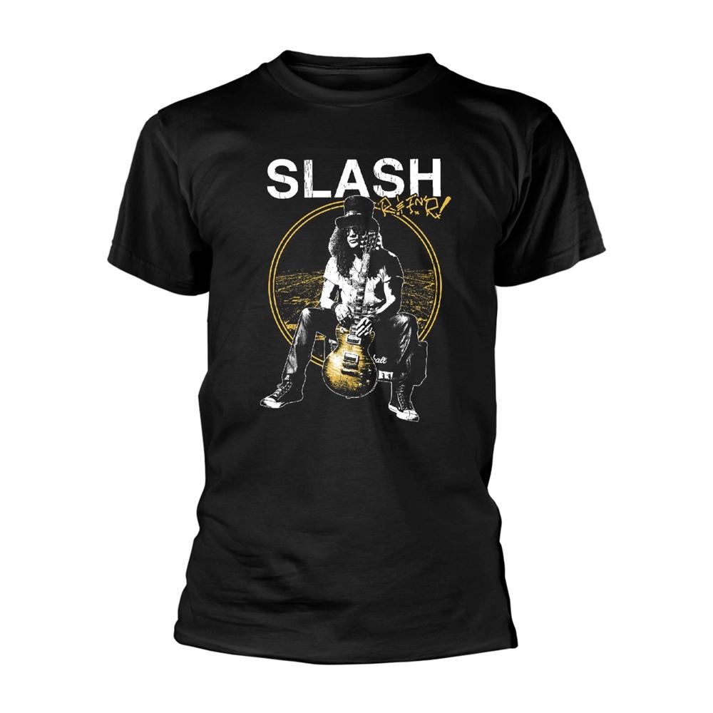 Black - Front - Slash Unisex Adult Big City Lights T-Shirt