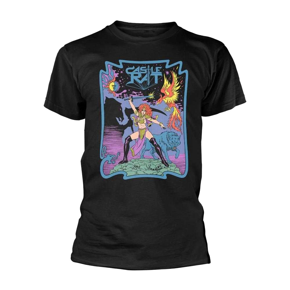 Black - Front - Castle Rat Unisex Adult Sword T-Shirt