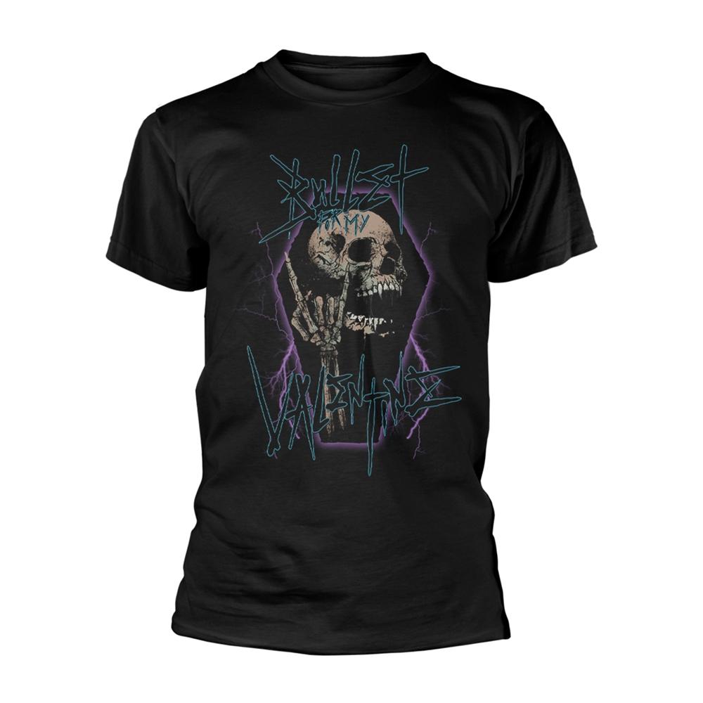 Black - Front - Bullet For My Valentine Mens Thrash Skull T-Shirt