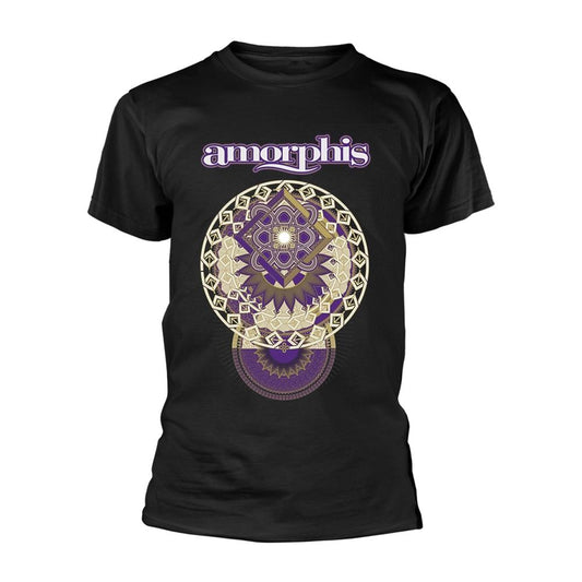 Black - Front - Amorphis Unisex Adult Halo New T-Shirt