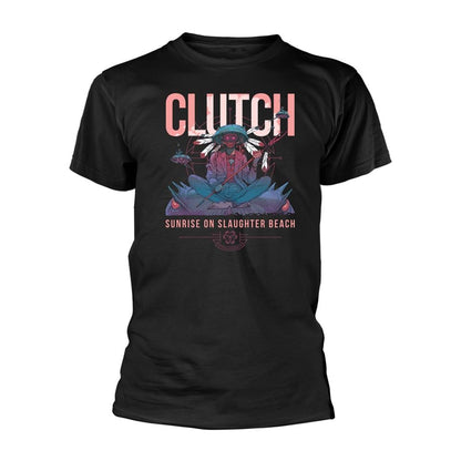 Black - Front - Clutch Unisex Adult Sunrise On Slaughter Beach T-Shirt