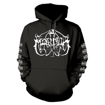 Black - Front - Marduk Unisex Adult Cross Hoodie