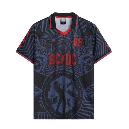 Grey - Front - AC-DC Unisex Adult Black Ice Back Print Football Jersey