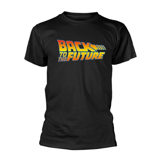 Black - Front - Back To The Future Unisex Adult Logo T-Shirt