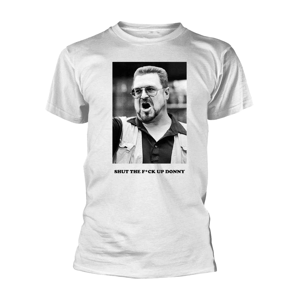 White - Front - The Big Lebowski Unisex Adult Shut The F*uck Up Donny T-Shirt