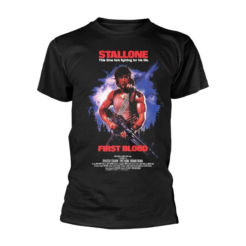 Black - Front - Rambo: First Blood Unisex Adult T-Shirt