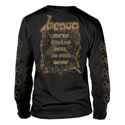 Black-Gold - Back - Venom Unisex Adult Welcome To Hell Long-Sleeved T-Shirt