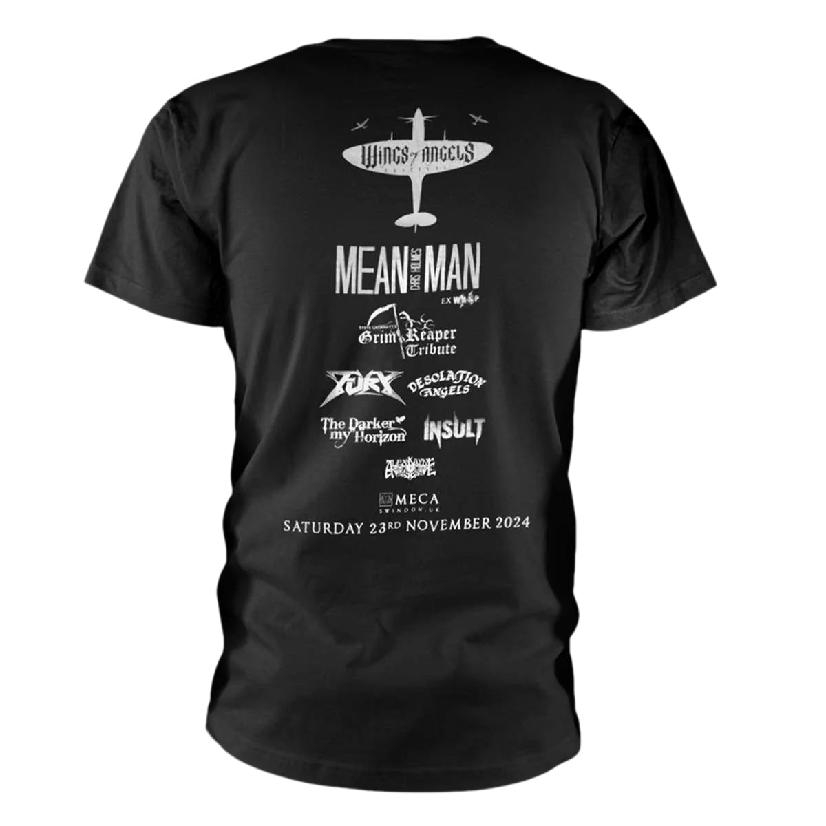 Black - Back - Wings Of Angles Festival Unisex Adult 2024 T-Shirt