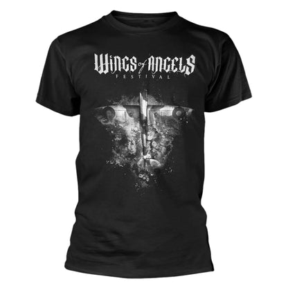 Black - Front - Wings Of Angles Festival Unisex Adult 2024 T-Shirt