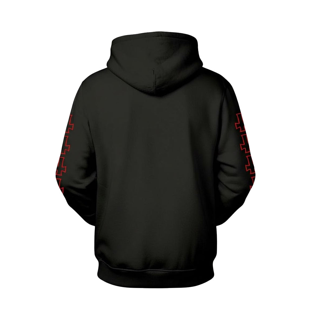 Black-Red - Back - Venom Unisex Adult At War With Satan Hoodie