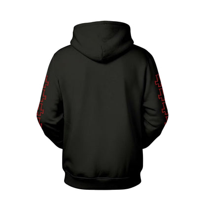 Black-Red - Back - Venom Unisex Adult At War With Satan Hoodie
