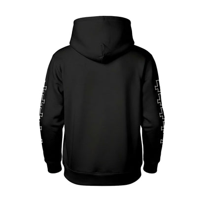 Black-White - Back - Venom Unisex Adult At War With Satan Hoodie