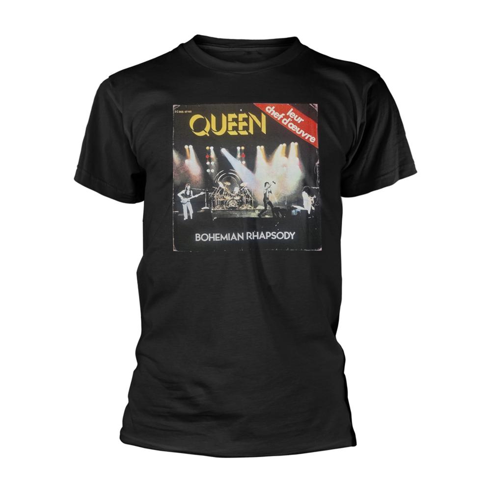 Black - Front - Queen Unisex Adult Bohemian Rhapsody T-Shirt