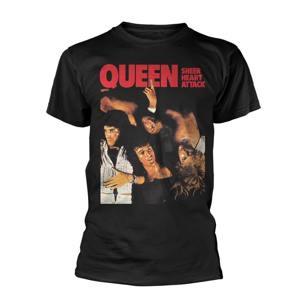 Black - Front - Queen Unisex Adult Sheer Heart Attack T-Shirt
