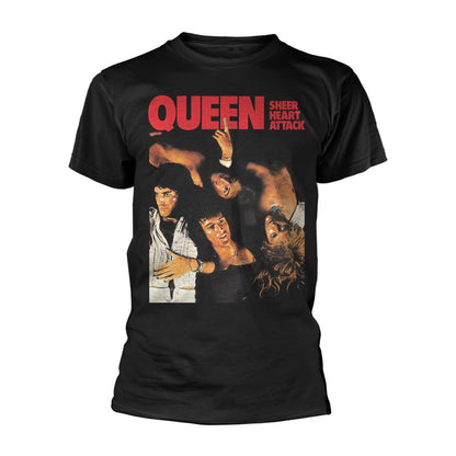 Black - Front - Queen Unisex Adult Sheer Heart Attack T-Shirt