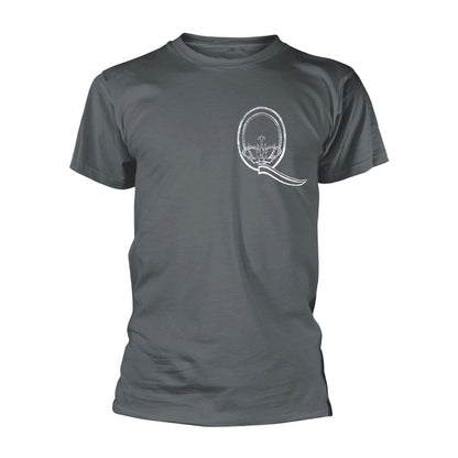 Grey - Front - Queen Unisex Adult Crest Back Print T-Shirt