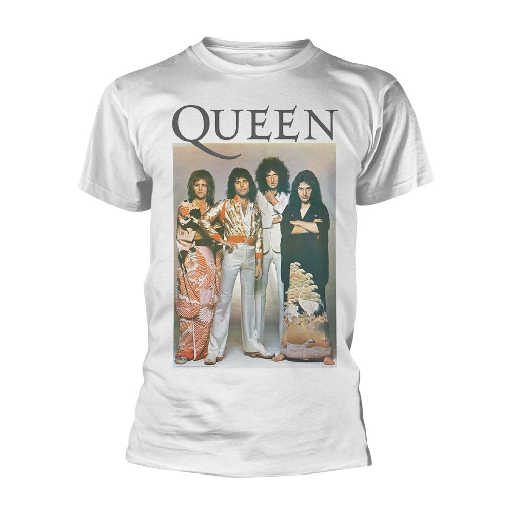 White - Front - Queen Unisex Adult Kimono T-Shirt