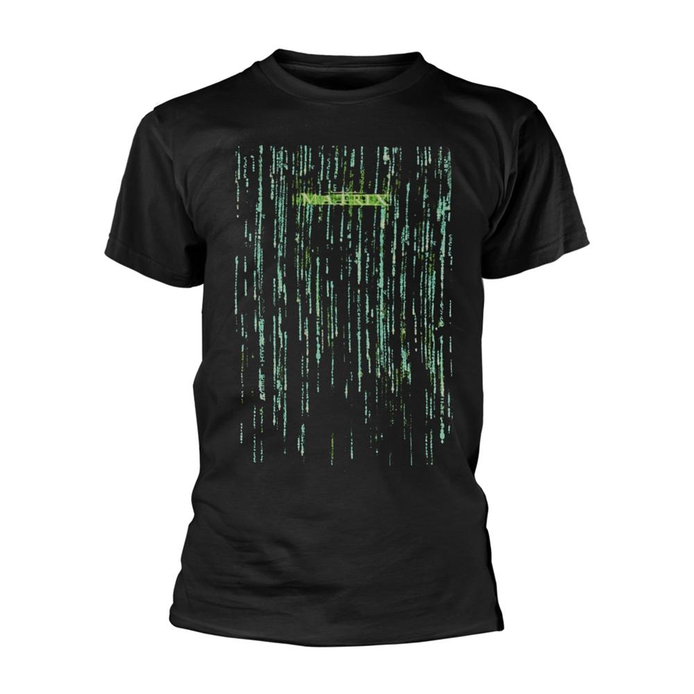 Black - Front - The Matrix Unisex Adult Code Knight T-Shirt