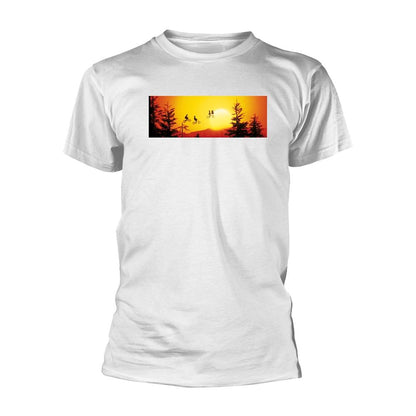 White - Front - E.T Unisex Adult Bike Sky T-Shirt