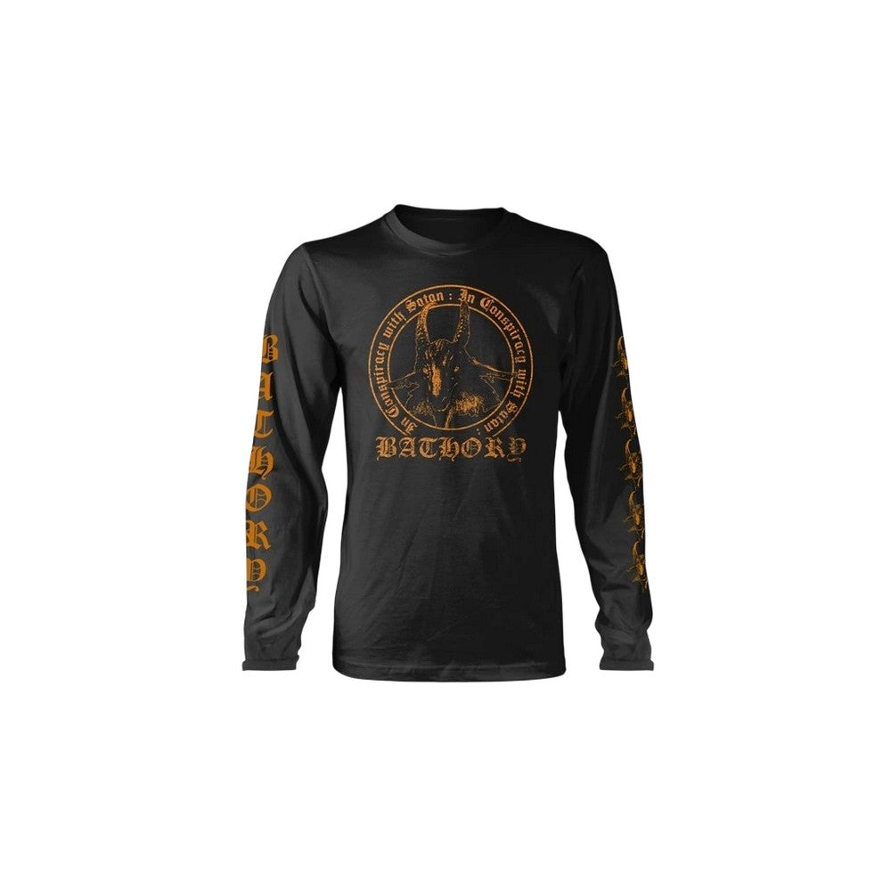 Black - Front - Bathory Mens In Conspiracy With Satan Long-Sleeved T-Shirt