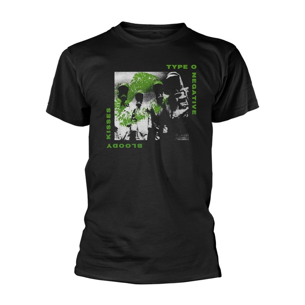 Black - Front - Type O Negative Unisex Adult Hazmat Kiss T-Shirt