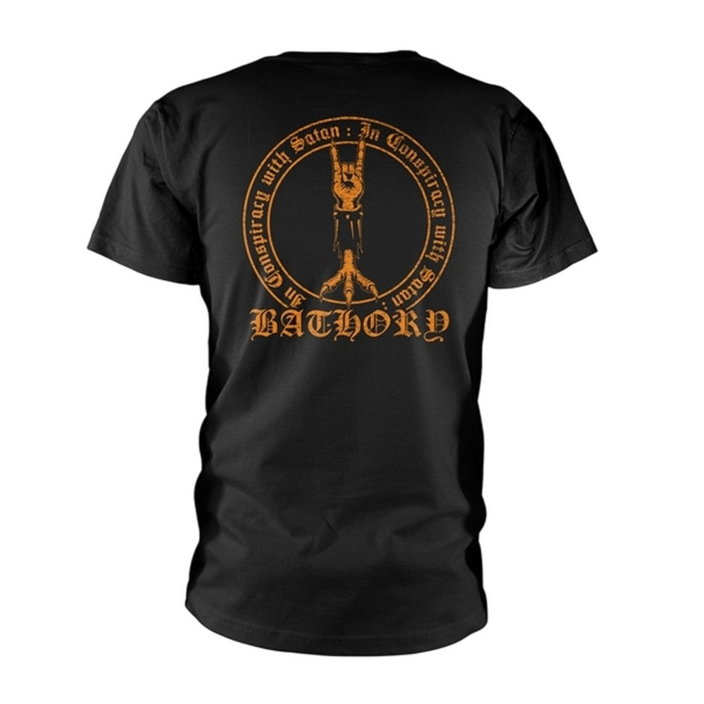 Black - Back - Bathory Unisex Adult In Conspiracy With Satan T-Shirt